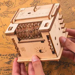 Konst och hantverk Escape Room Game Puzzle Box High Svårt Brain Teaser Wood 3D Rompecabezas de Madera Juegos de Ingenio YQ240119