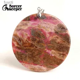 Artes e Ofícios Real Natural Rhodonite Jasper Gem Pingente Mulheres Ornamento Artesanato Jóias Fazendo DIY Cristal Ágata Colares para Presente BI891 YQ240119