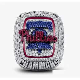 Cluster Rings 2022 2023 Philadelphia World Series Baseball Team Championship Ring Sport Souvenir Men Fan Gift Wholesale Hip Hop Punk Dhonl