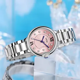 Wysoki poziom luksusowy luksusowy modny zespół stalowy Wodoodporny zegarek kwarcowy