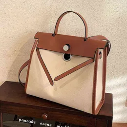 Textured Canvas Bag Women Winter Trendy All-match Messenger Fashionable Portable Small