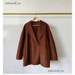 The Row Coat chaqueta suave abrigo holgado de lana y Cachemira abrigo de piel de doble botonadura abrigo de tendencia de moda de alta calidad abrigo para mujer 398