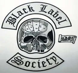 Whole Excellent 4-teiliges Back-Set Black Label Society, gestickter Aufnäher zum Aufbügeln, Biker-Jacke, Reiter, Weste, Aufnäher zum Aufbügeln auf jedes Kleidungsstück, Mode9463176