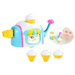 لعبة Bath Toys New Ice Creams Maker Bubble Hine Fun Foam Cone Factory Toy Toy Gift Webborn Baby for Children