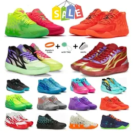 Tasarımcı Ayakkabı Lamelo 2024 Top MB01 2.0 Basketbol Ayakkabıları Rick ve Morty MB01 Kraliçe Siyah Akşam Kırmızı Beyaz Yeşil Nadir Erkek ve Kadın Basketbol Ayakkabıları