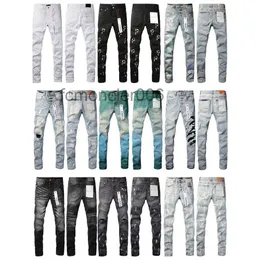 Männer Jeans Lila Marke Low Rise Skinny Männer Jean Weiß Gesteppte Destroy Pocket Vintage Stretch Baumwolle J231111 E2ZB