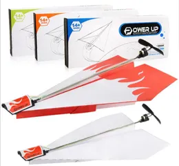 Creative Electric Paper Aircraft Model Toy DIY Hand Throwing Paper Plane Powered Glider Students Teaching Kid039 Birthday G2765327