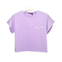 Balmani Tshirt Designer Magliette da uomo di qualità originale Abbigliamento da donna Nuova manica con lettera floccata Maglietta corta girocollo dritta