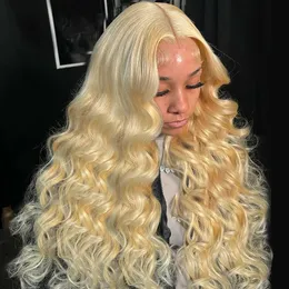 613 Glueless Body Wave Wigs 13x6 Honey Blonde Lace Front Wig Human Hair 180％13x4 Brazilian Remy Preplucked Baby Hait