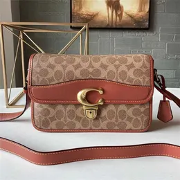 2023 Yeni Klasik Kaplama Old Flower Postman Stüdyosu Küçük Kare Tek Omuz Crossbody Bag 3647