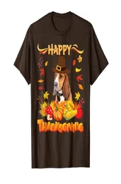 Wesołych Święta Dziękczynienia Basset Hound Dog I039M Wdzięczny za moją miłość Tshirt2249998
