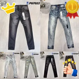 Jeans Jeans Herren Lila Designer Damen Distressed Ripped Biker Slim Fit Denim Für Herren Mode Schwarze Hosen