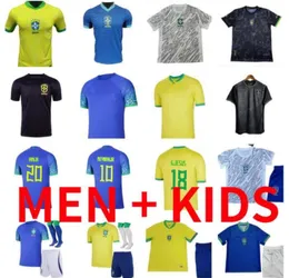 2024 Camiseta de Futbol Brasils Neymar Jr Soccer Jerseys Rodrygo Raphinha Football Shirt Brasil 22 23 24 Maillots Richarlison Vini Jr Antony Casemiro G.Jesus Men Kids