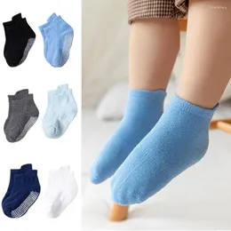 Herrstrumpor 12 par barns non -slip limmade baby pojkar bomullsbåt mjukt socka