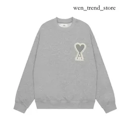 AMIMS AMIMS HODIE WOMNE 'S SWEATERS HODE SWEATIE 남성 및 여성 디자이너 Paris Hooded Quality Sweeted 스웨터 자수 Red Love Winter Round Neck Jumper 577