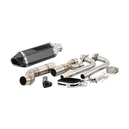 Motorcycle Exhaust System Escape Slip-On And Link Pipe Decat Drop Delivery Automobiles Motorcycles Parts Engines Dhhut