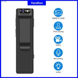 Sports Action Video Cameras Vandlion A3 Mini Body Mounted Camera Flashlight Motion Detection Magnetic Function HD 1080P Recording for Meeting YQ240119
