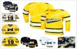 College Hokey Giyiyor Özel Michigan Wolverines Coleage Hokey Formaları Herhangi bir İsim Sarı 19 Larkin 13 Zach Werenski 10 Will 8214634