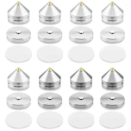 Accessories 4/8Sets Hifi Speaker Stand Feet Foot Pad aluminium alloy metal Spikes Cone Floor Foot Nail M23*20