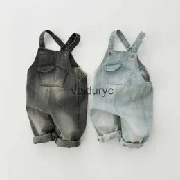 Jumpsuits 2023 Autumn New Girls Denim Overalls ldren Casual Jeans For Boys Strap Pants Baby Denim Trousers Cute Kids Clothesvaiduryc