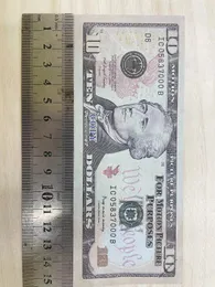 Kopiera pengar Faktiska 1: 2 Simulerade amerikanska dollar rekvisita, sedlar, bar och festmynt KTGDE