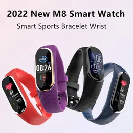 Zegarki 2022 NOWOŚĆ M8 SMART WATM Sports Fitness Watches Mężczyźni Mężczyźni Smart Bransoleta Bluetooth Monitorowanie krwi Smartwatch