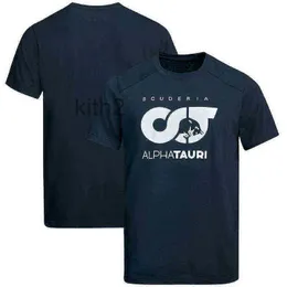 여름 티셔츠 남자 Scuderia Alpha Tauri 팀 Tshirt Formula One Uniform Racing Suit F1 Moto Tee Cycling Jersey 의류 57L8