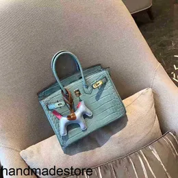 Platinum handväska designer väska krokodil mönster läder retro mode kvinnlig sakura pollen bärbar lås