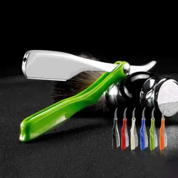 Electric Shavers Professional Manual Shaver Straight Edge Zinc Alloy Sharp Barber Razor Beard Eyebrow Hair Rakning Rakverktyg Säkerhet Razor Q240119