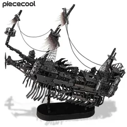 Ferramentas de artesanato Piececool 3D Metal Puzzles Presentes Abyssal Ghost Pirate Ship Model Building Kits DIY Toys para aniversário e Natal YQ240119