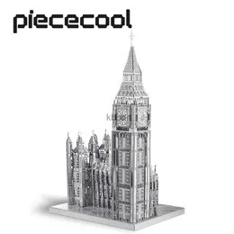 Ferramentas de artesanato Piececool 3D Metal Puzzle Big Ben Model Building Kits Jigsaw DIY Kit Teen Toys para Brain Teaser Melhores presentes de aniversário YQ240119