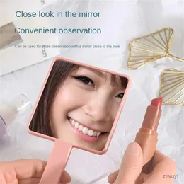 2 uds herramienta de espejos superficie de espejo Simple de alta definición Hd belleza de salud 3 colores espejo con mango portátil retoque maquillaje conveniente