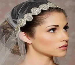 2019 Nya brudpannband bröllop brud rosen kristall band bindning tillbaka brud hår fascinators tillbehör prinsessa blygsam fa1840689