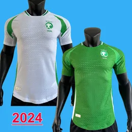 2024 Suudi Fahad Salman Mens Futbol Formaları 24 25 Arabistan Milli Takımı El-Najei Yasser Evden uzak Futbol Gömlek Kitleri Kısa Kollu Oyuncu Versiyonu