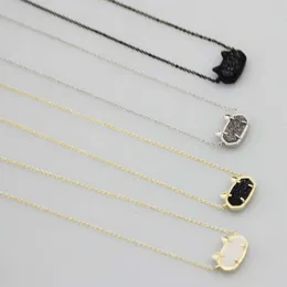 2024デザイナーKendras Scotts Neclace Jewelry Ins Oval Cat's Ears（蒸した猫の耳の形をしたパン）