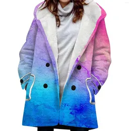 Casacos femininos mulheres jaqueta de inverno parka roupas grossas soltas longo casaco de lã com capuz colarinho quente neve desgaste oversize acolchoado