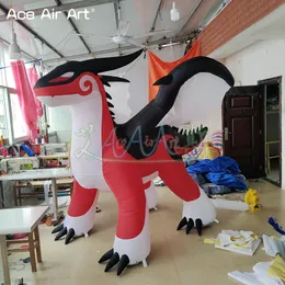 Venda por atacado de balões infláveis de animais de desenho animado de dragão vermelho de 3 ml para publicidade de promoção de decoração interna e externa