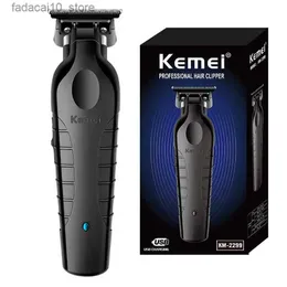 الكهرباء الكهربائية Kemei Barber Clippers Hair Machine Machine Electric Clm-2299 Reclable Professional Cordless Hair Clipper for Men Q240119