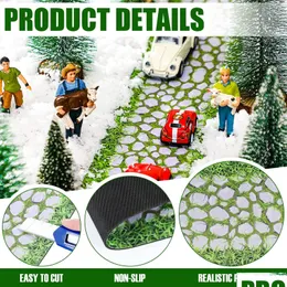 Other Home Garden 2 Pcs Christmas Village Accessories Brick Snow Road Street Mat Decorations For Drop Delivery Dhtjm