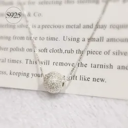 Pendants Colusiwei Authentic 925 Sterling Silver Two Style Frosted Little Ball Pendant Necklace For Women Box Chain Fine Jewelry 2024