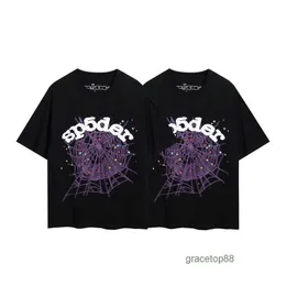 Spider Web Men's T-shirt Designer Sp5der Mulheres Camisetas Moda 55555 Mangas Curtas Youngthug Hip Hop Rap Star Unisex Street M0a1