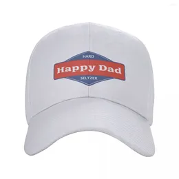 Ball Caps Happy Dad Seltzer Baseball Cap Luxury Hat Visor Black Hats Man Women'S