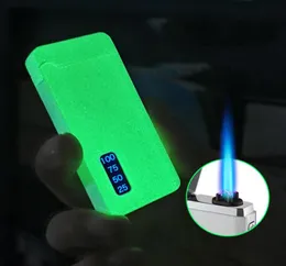 2021 mais novo gás luminoso inflado isqueiros jato à prova de vento arco plasma usb exigível isqueiro metal tocha elétrica butano tubo charuto 5082482