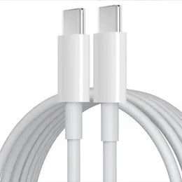Cable USB-C para Apple iPhone 15 Pro Max PD 20W carga rápida para Huawei Xiaomi Samsung tipo C accesorios de Cable blanco