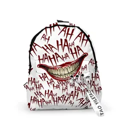 Sacchetti harajuku ha ha ha borse scolastiche di halloween galline da viaggio da viaggio pazzo ragazzi oxford wateroproof talebook.