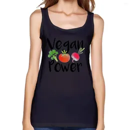 Damen Tanks Vegan Power Damen Sportliche Workout Tank Tops Ärmellose Sommerweste T-Shirts