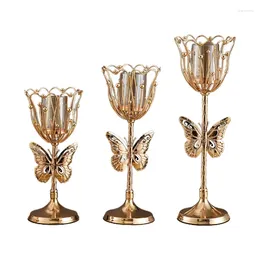 Portacandele Candelabro alto per candele a colonna da 50 mm per decorazioni per la casa Dropship