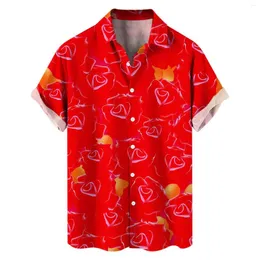 남성용 T 셔츠 2024 여름 느슨한 프린트 짧은 소매 셔츠 가디건 해변 공식 상점 Ropa Hombre Y2k Camisas DE