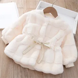 2024 Autumn and Winter Jackets Children's Clothing New Comfortable and Sweet Imitation Fur Sweater Girls Coat