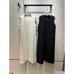 Basic Casual Dresses European Luxury Designer Designs Simple Straight Tube Design Sleeveless Vest Long Dress Drop Delivery Apparel Wom Dhx4T